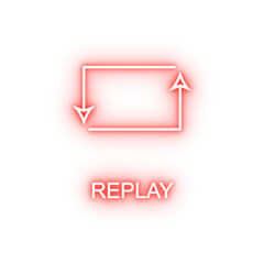 Poster - replay sign neon icon