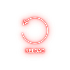 Poster - reload sign neon icon