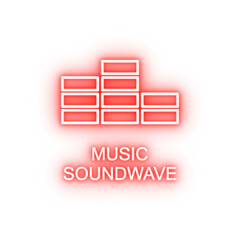 Poster - music soundwave neon icon