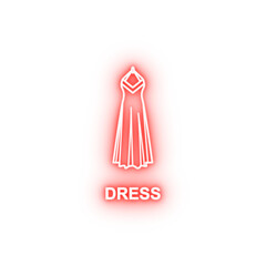 Poster - Evening Dress neon icon