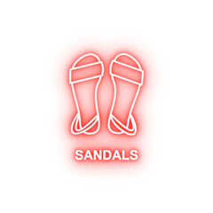 Poster - sandals neon icon