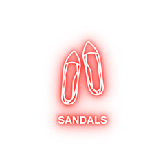 Poster - sandals neon icon