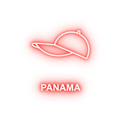 Poster - baseball cap neon icon