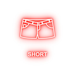 Poster - short shorts neon icon