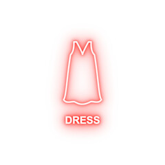 Poster - dress neon icon