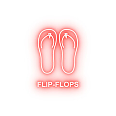 Poster - flip-flops neon icon