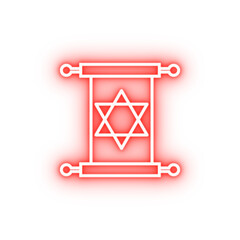 Poster - Talmud outline neon icon