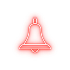 Poster - bell outline neon icon