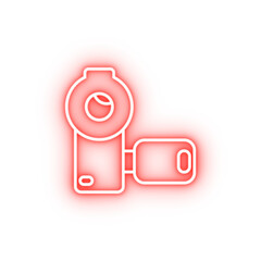 Sticker - manual camera neon icon