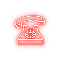 Poster - home phone neon icon