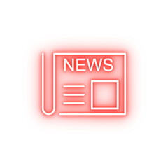 Poster - newspaper neon icon