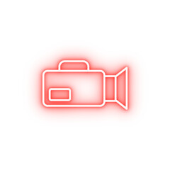 Poster - camcorder neon icon