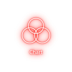 Poster - bubble chart neon icon