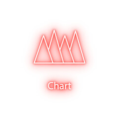 Poster - pyramid chart neon icon