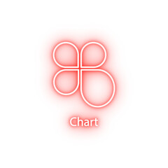 Poster - bubble chart neon icon
