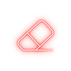 Poster - eraser outline neon icon