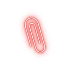 Poster - clip outline neon icon