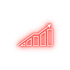 Poster - growth chart outline neon icon