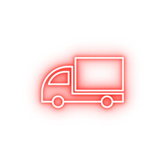 Poster - truck outline neon icon