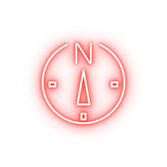 Poster - compass outline neon icon