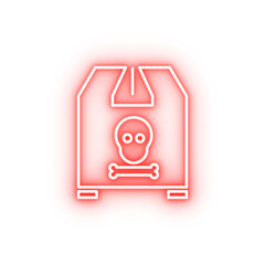 Poster - dangerous premise outline neon icon