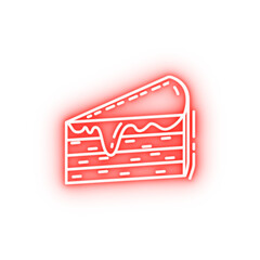 Poster - piece of cake dusk style neon icon