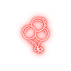 Poster - balloons dusk style neon icon