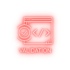 Poster - web validation neon icon