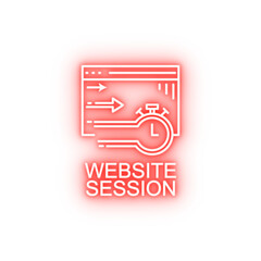 Poster - website session neon icon