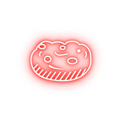 Canvas Print - Cake cookie dessert neon icon