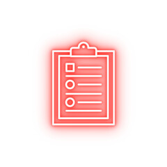 Poster - Document business neon icon