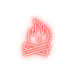 Poster - bonfire dusk style neon icon