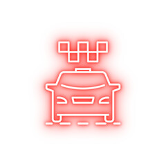Poster - Taxi dusk style neon icon