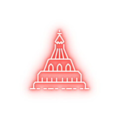Poster - church dusk style neon icon
