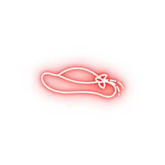 Poster - Beach hat dusk style neon icon