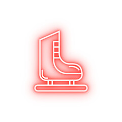 Poster - skates outline neon icon