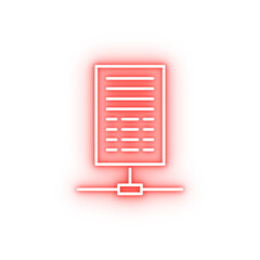 Poster - share archive neon icon