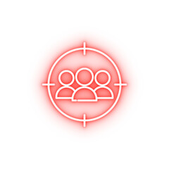 Poster - purpose of the audience neon icon