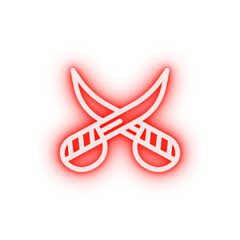Poster - Swords neon icon