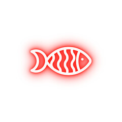Poster - Fish neon icon