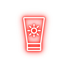 Poster - sun cream neon icon
