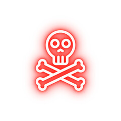 Poster - skull neon icon