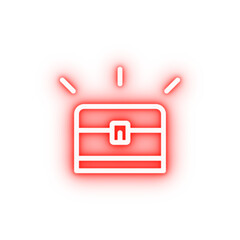 Poster - chest neon icon