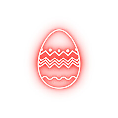 Poster - Russian culture egg Easter neon icon
