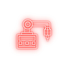 Poster - Robotic technology machine neon icon