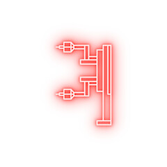 Poster - Robotic technology machine neon icon