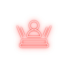 Poster - Robotic technology hologram neon icon