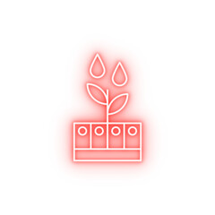Poster - Robotic technology spout drop neon icon