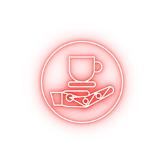 Poster - Robotic technology cup neon icon