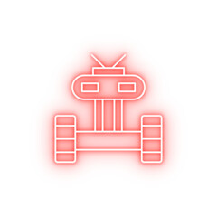 Poster - Robotic technology wheel neon icon